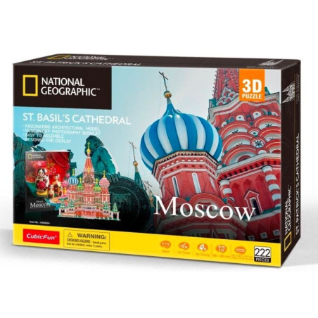 Pussel 3D National Geographic Sankt Basils katedral 222 delar | HandlaSmidigt.se