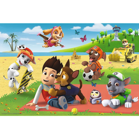 Pussel med 24 maxi elementer, rolig lek med Paw Patrol.