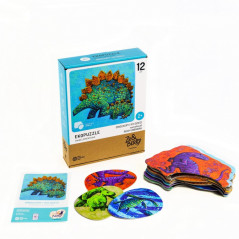 Pussel tvådelade dinosaurier och deras barn