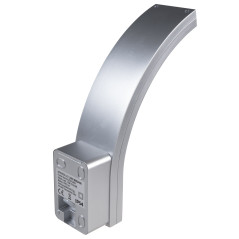 LED-lampa med rörelsesensor från Maclean, PIR-rörelsessensor, silverfärgad, 10W, IP54, 750lm, neutral vit färgtemperatur (4000K)