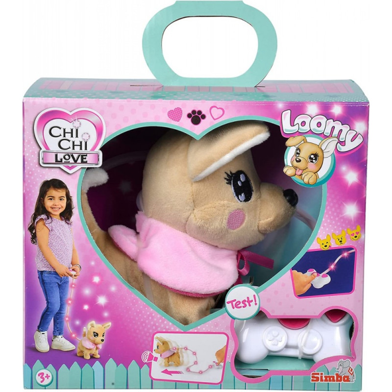 Interaktiv maskot Chichi Love Loomy styrd via lysande kabel.