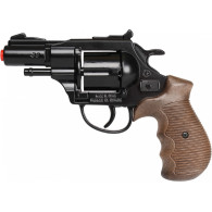 Polisrevolver i metall med 12 patroner från Gonher