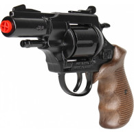 Polisrevolver i metall med 12 patroner från Gonher