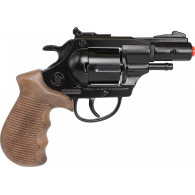 Polisrevolver i metall med 12 patroner från Gonher