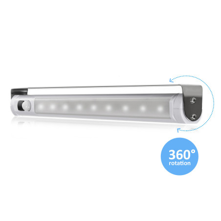 Kökslampa LED Maclean, under skåpet 9 SMD, batteridriven, PIR-sensor on/off, MCE166