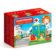 Set med magnetiska klossar stad - sjukhus 22 delar
