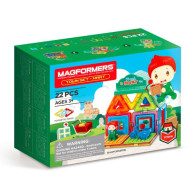 Set med magnetiska klossar stad - marknad 22 delar