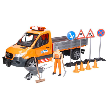 Fordonet Mercedes-Benz Sprinter kommunal med figur och tillbehör | HandlaSmidigt.se