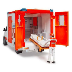 Fordonet Mercedes-Benz Sprinter ambulans med figur och modul