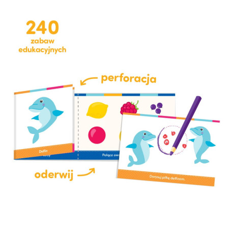 Bok med logiska lekar för barn i åldern 2-3 år