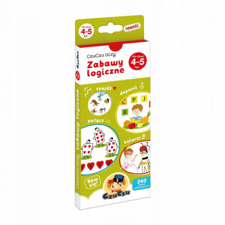 Häftet med logiska lekar för barn i åldrarna 4-5 år.