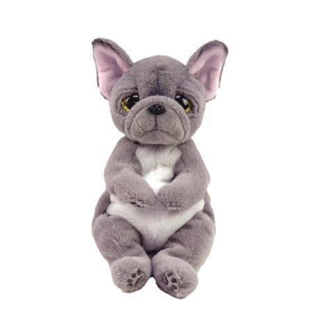Maskot hund grå Wilfred 15 cm