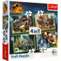 Pussel 4-i-1 farliga dinosaurier Jurassic World