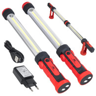 LED-arbetslampa eller motorhuvslampa från Maclean, lampor med möjlighet att kopplas samman, två ljuslägen, hängare, magnet, 2 st
