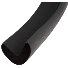 AG444B Band med säkrade hörn svart 2m tjock