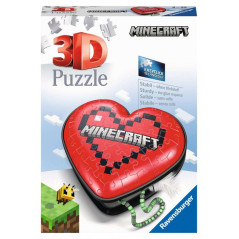 Pussel 3D 54 delar Minecraft hjärta | HandlaSmidigt.se