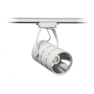 Lampa butik LED-spårstrålkastare enfas vit metall 30W 2550 lm neutralvitt ljus 4000K