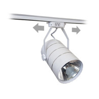 Lampa butik LED-spårstrålkastare enfas vit metall 30W 2550 lm neutralvitt ljus 4000K