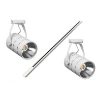 Lampa butik LED-spårstrålkastare enfas vit metall 30W 2550 lm neutralvitt ljus 4000K