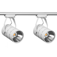 Lampa butik LED-spårstrålkastare enfas vit metall 30W 2550 lm neutralvitt ljus 4000K