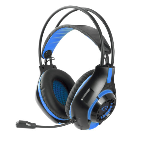 EGH420B Esperanza gaming headset med mikrofon Deathstrike blå.