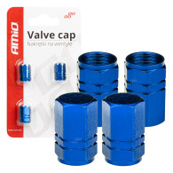 Aluminiummuttrar på ventilkåpor blå 4 st amio-02239