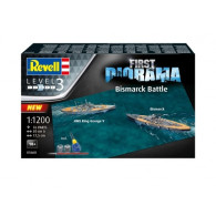 Modellplastik första diorama set Bismarck-slaget