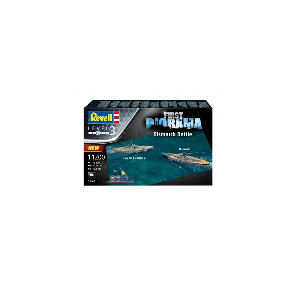 Model plastikowy first diorama set bismarck battle