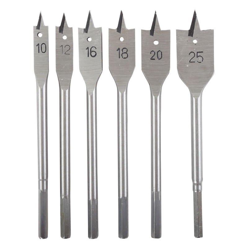 Skruvborrar för trä, 6 stycken (10-25 mm), proline.