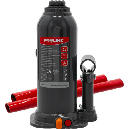 Lyftkolv 5 ton, 207-402 mm (3,7 kg) hydraulisk pelarlyft, CE Proline