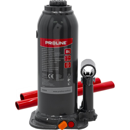 Lyftkolv 8 ton, 222-447 mm (4,8 kg) hydraulisk pelarlyft, CE Proline