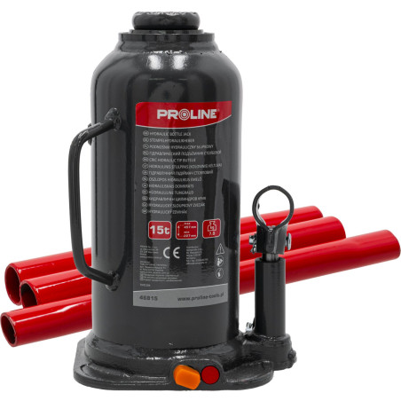 Hydraulisk pelarlyft 15t 227-457mm (7,0 kg) CE Proline