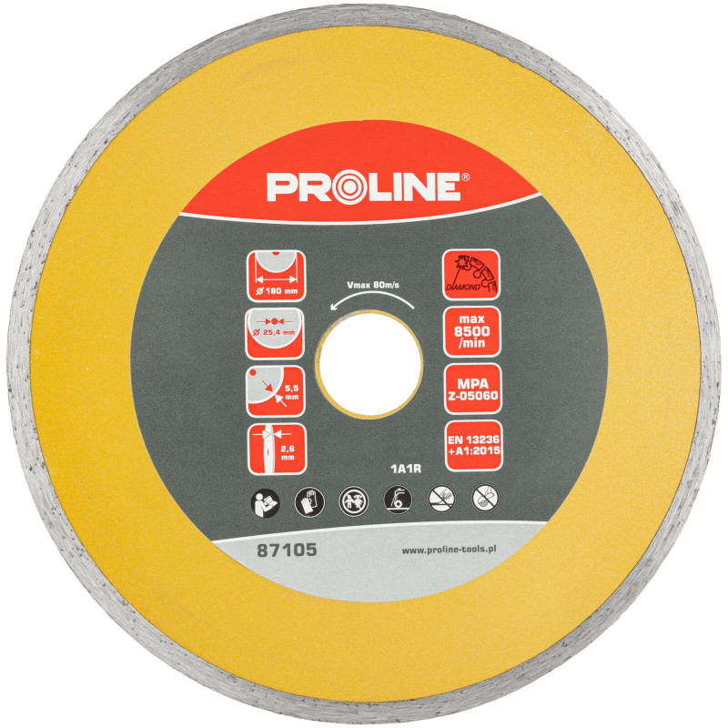 Diamantskiva full (byggmaterial) 180*2.6*5.5*25.4 proline