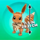 Byggklossar för att bygga en stor Eevee-pokemon.