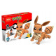 Byggklossar för att bygga en stor Eevee-pokemon.