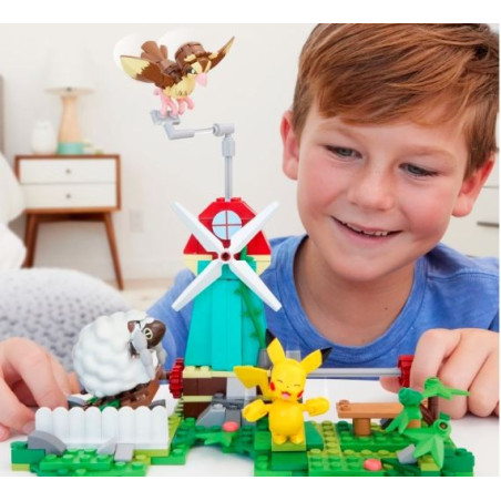 Pokémon Construx byggleksaker landsbygd vindmölla