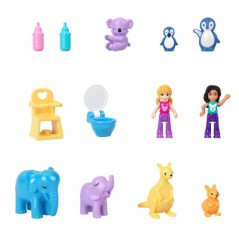 Set med väska med Polly Pocket-figurer känguruer | HandlaSmidigt.se