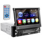 Bilstereo Audiocore med 7-tums utdragbar pekskärm LCD 1080P, MP5, AVI DivX, Bluetooth, RDS, fjärrkontroll ingår, AC