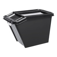 Behållare med lock PlastTeam ProBox Recycle QR 58L sluttande svart