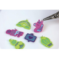 Set crazy chic - färgglada charms