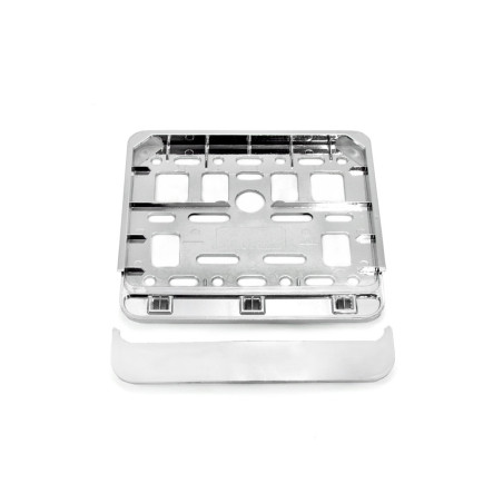 Ram för registreringsskylt krom scooter moped amio-01168