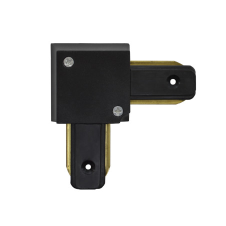 Anslutning för enfasiga skenor hörn 90 grader svart 230V