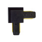 Anslutning för enfasiga skenor hörn 90 grader svart 230V