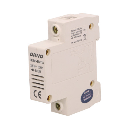 Trådbunden ringklocka för DIN-skena, 1 modul