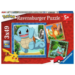 Pussel med 3x49 element Pokémon | HandlaSmidigt.se