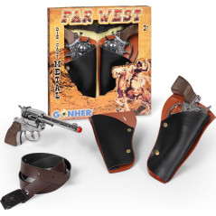 Cowboyset med 2 revolvrar och ett Gonher-bälte.