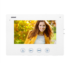 Trådlös videodörrtelefon med färgskärm, 7 tum LCD, med kodlås, ytmontage, vit, CERES