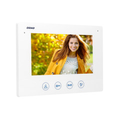 Trådlös videodörrtelefon med färgskärm, 7 tum LCD, med kodlås, ytmontage, vit, CERES