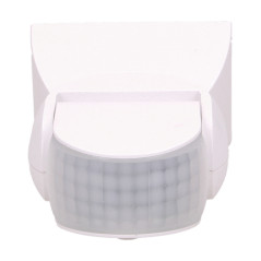Rörelsesensor 360/180 grader, 2 sensorer, IP65, 1200W, vit