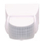 Rörelsesensor 360/180 grader, 2 sensorer, IP65, 1200W, vit